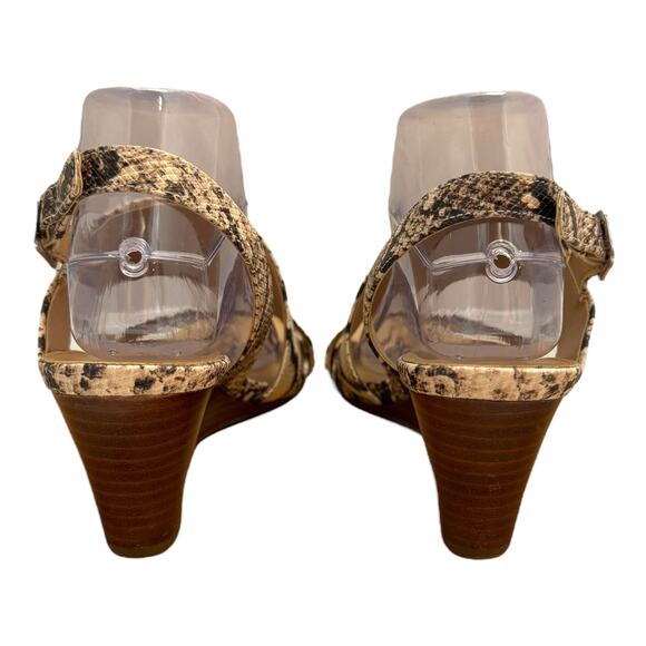 Franco Sarto Danila2 Wedge Sandals Reptile Snakeskin 9.5 - Picture 3 of 13